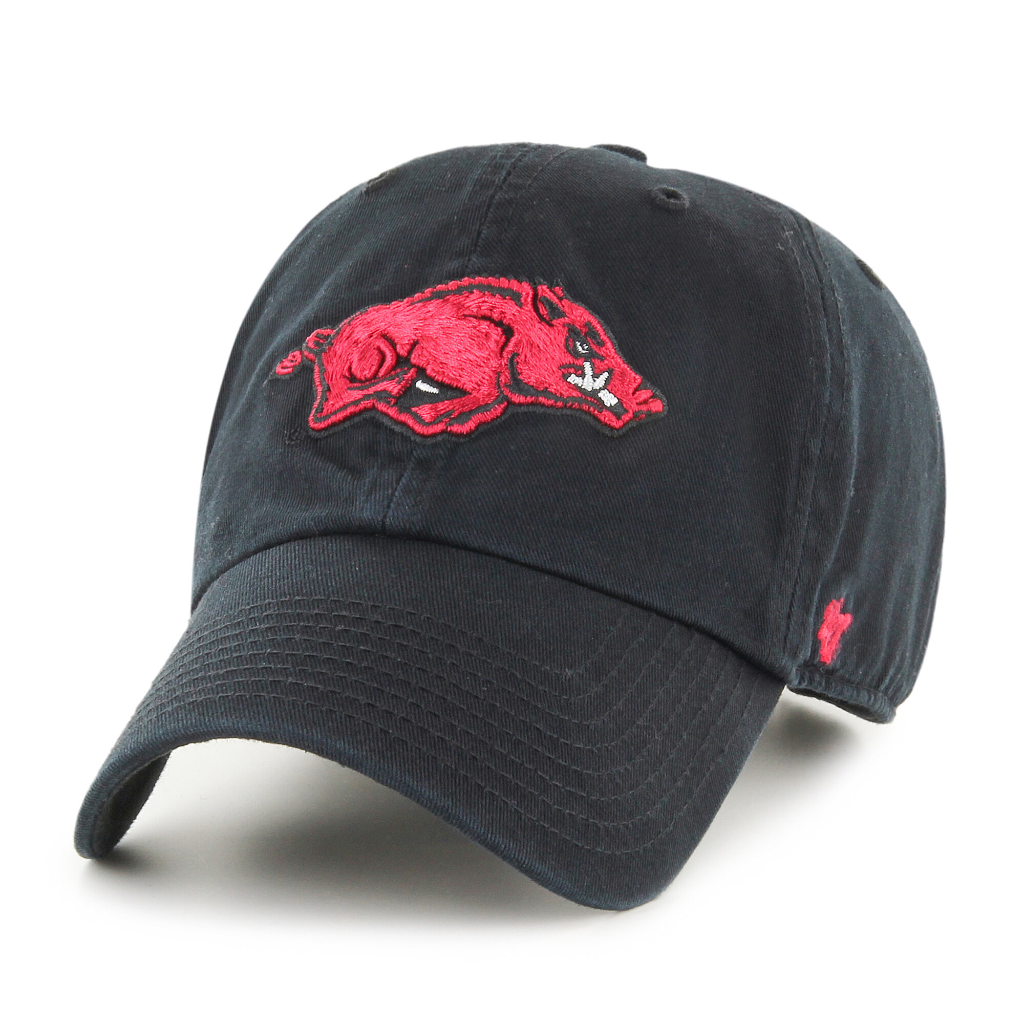 Youth '47  Black Arkansas Razorbacks Clean Up Adjustable Hat | Fanatics