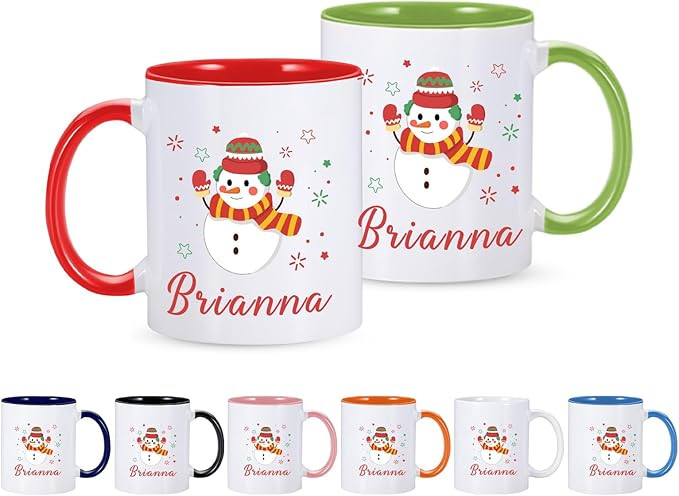 Mug Gifts for Christmas, Personalized Coffee Mugs, Custom Christmas Snowman Mug with Name, 11oz H... | Amazon (US)