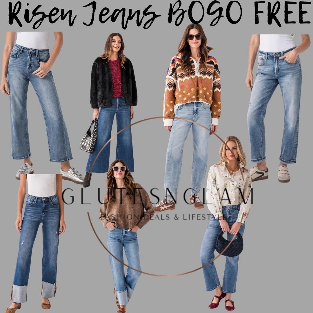Risen jeans are on sale BOGO FREE!! This is the best deal I’ve seen on these jeans. I love the fit of these. I recommend you size down they have a good amount of stretch but keep their shape. Risen jeans, denim jean sale  

#LTKFindsUnder100 #LTKHoliday #LTKSaleAlert