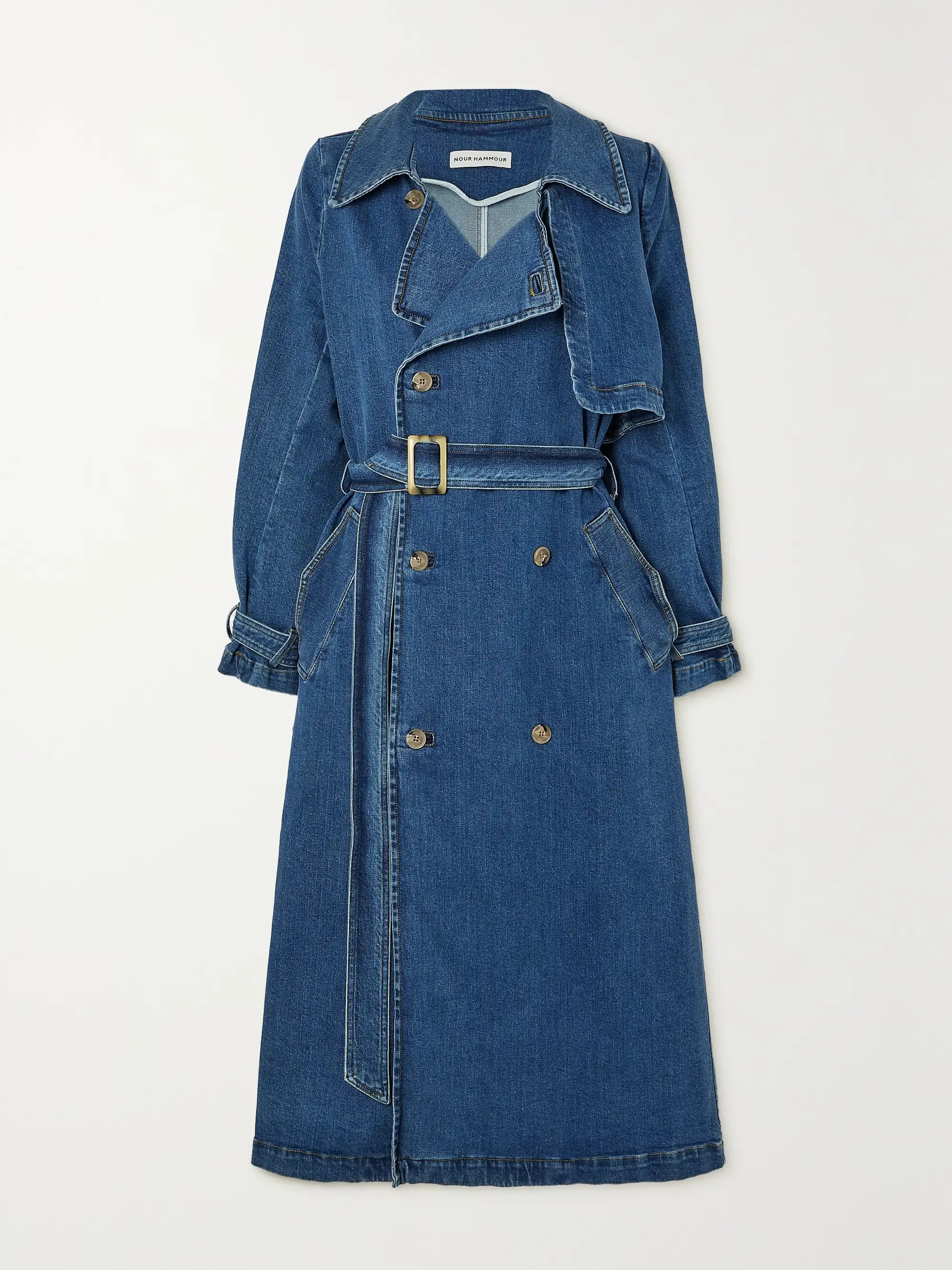 Harriet belted denim trench coat | NET-A-PORTER (US)