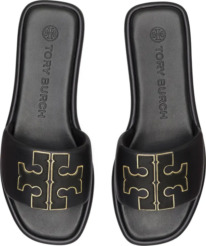 Tory Burch Double-T Leather Sport Slide Sandal (Women) | Nordstrom | Nordstrom