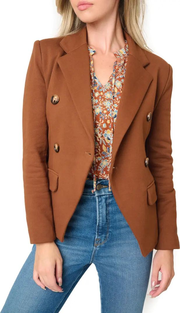 GIBSONLOOK Double Breasted Cotton Blend Blazer | Nordstrom | Nordstrom