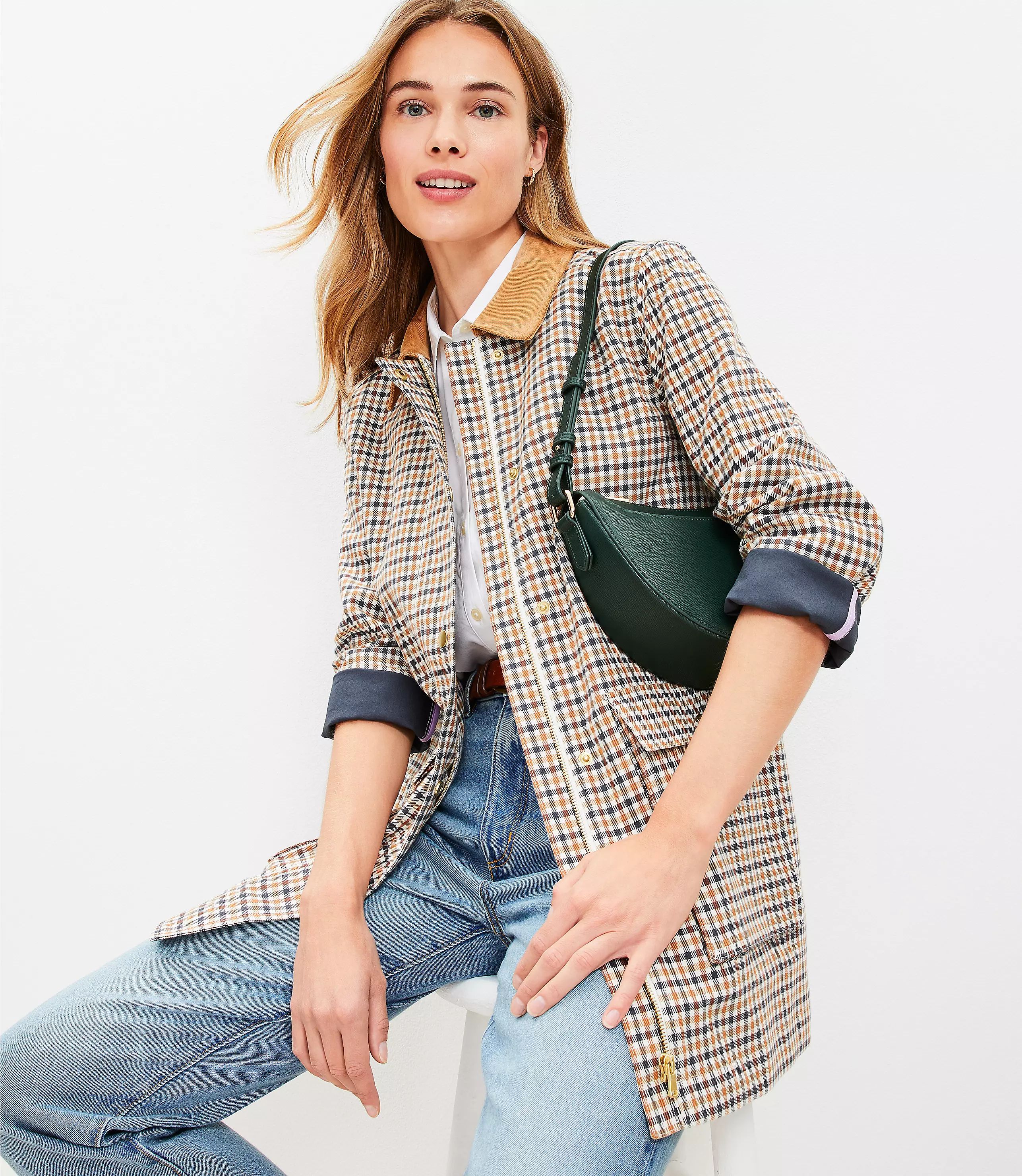 Plaid Barn Jacket | LOFT