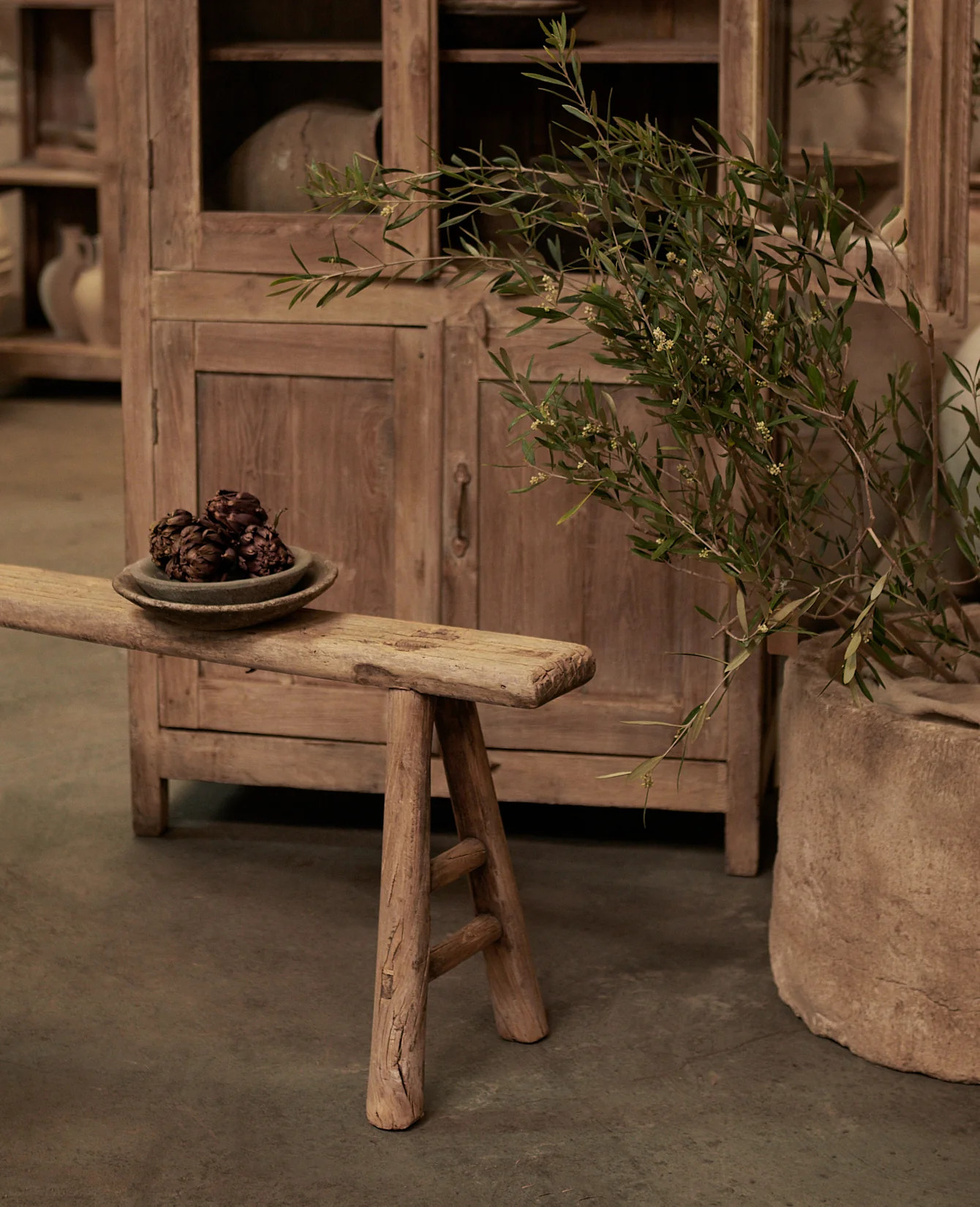 Elm Wood Bench | Vintage Benches | OLIVE ATELIERS | Olive Ateliers