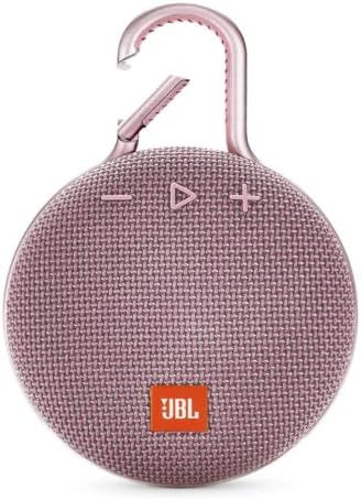 JBL Clip 3, Dusty Pink - Waterproof, Durable & Portable Bluetooth Speaker - Up to 10 Hours of Play - | Amazon (US)