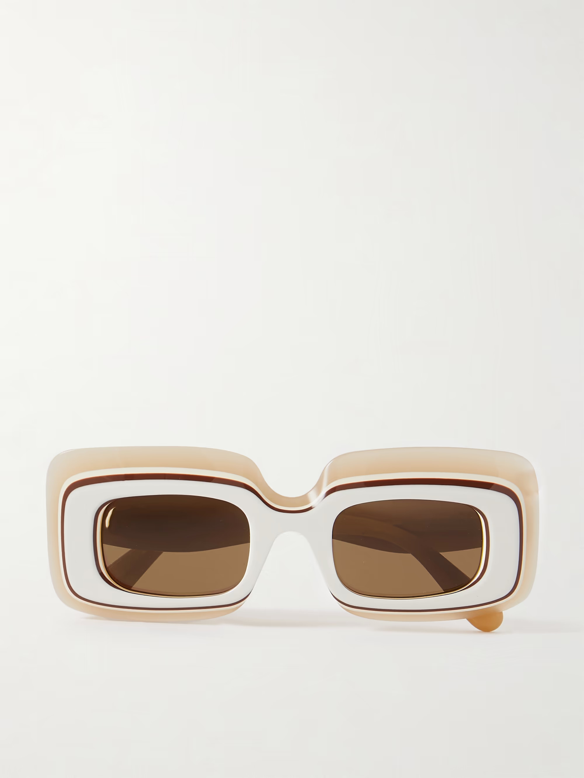 + Paula's Ibiza layered rectangle-frame acetate sunglasses | NET-A-PORTER (UK & EU)