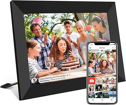 32GB FRAMEO 10.1 Inch Smart WiFi Digital Photo Frame 1280x800 IPS LCD Touch Screen, Auto-Rotate P... | Amazon (US)