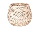 KOUBOO La Jolla Coco Rattan Bowl, White-Wash, Large Planter | Amazon (US)