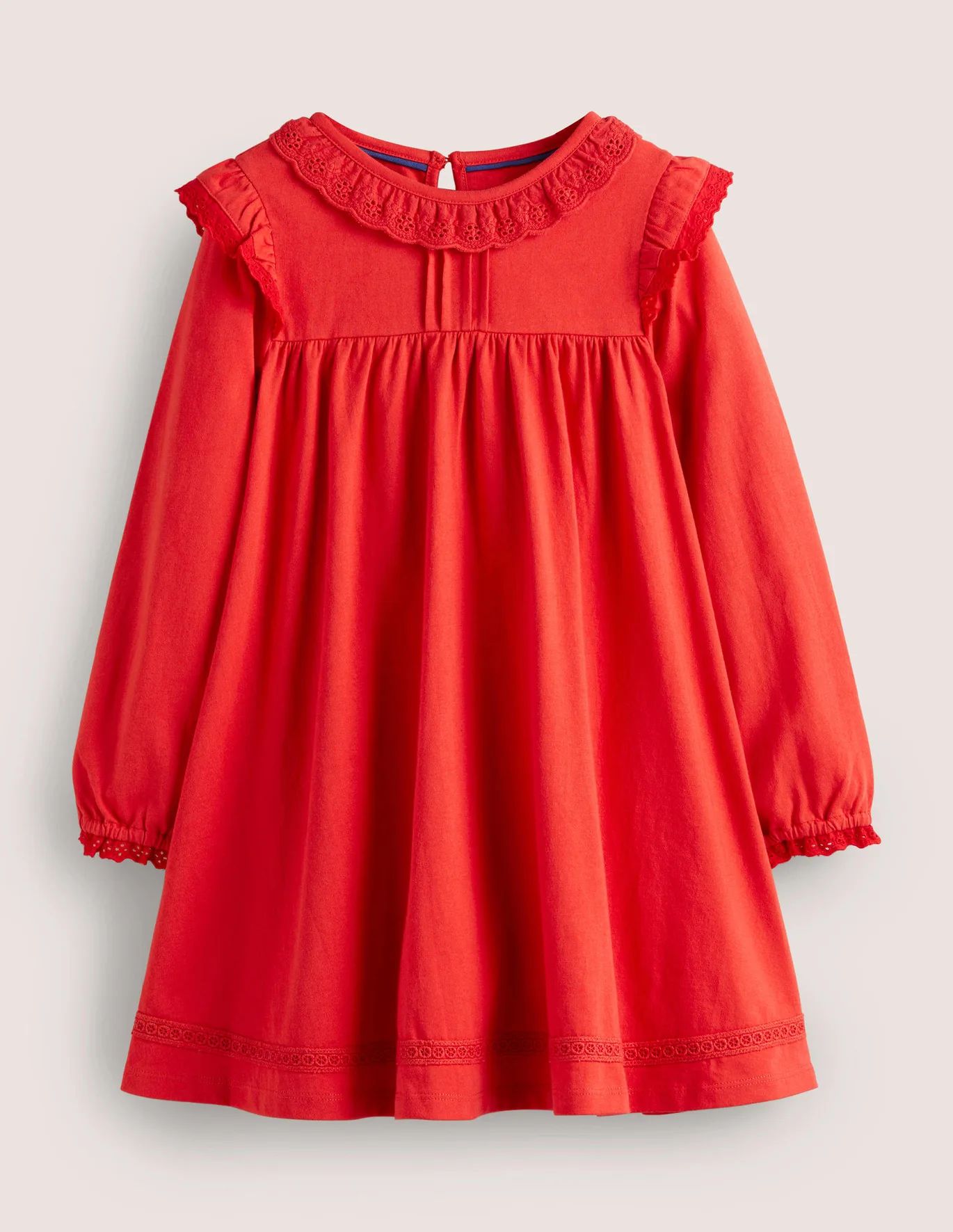 Broderie Frill Dress - Rockabilly Red | Boden (US)
