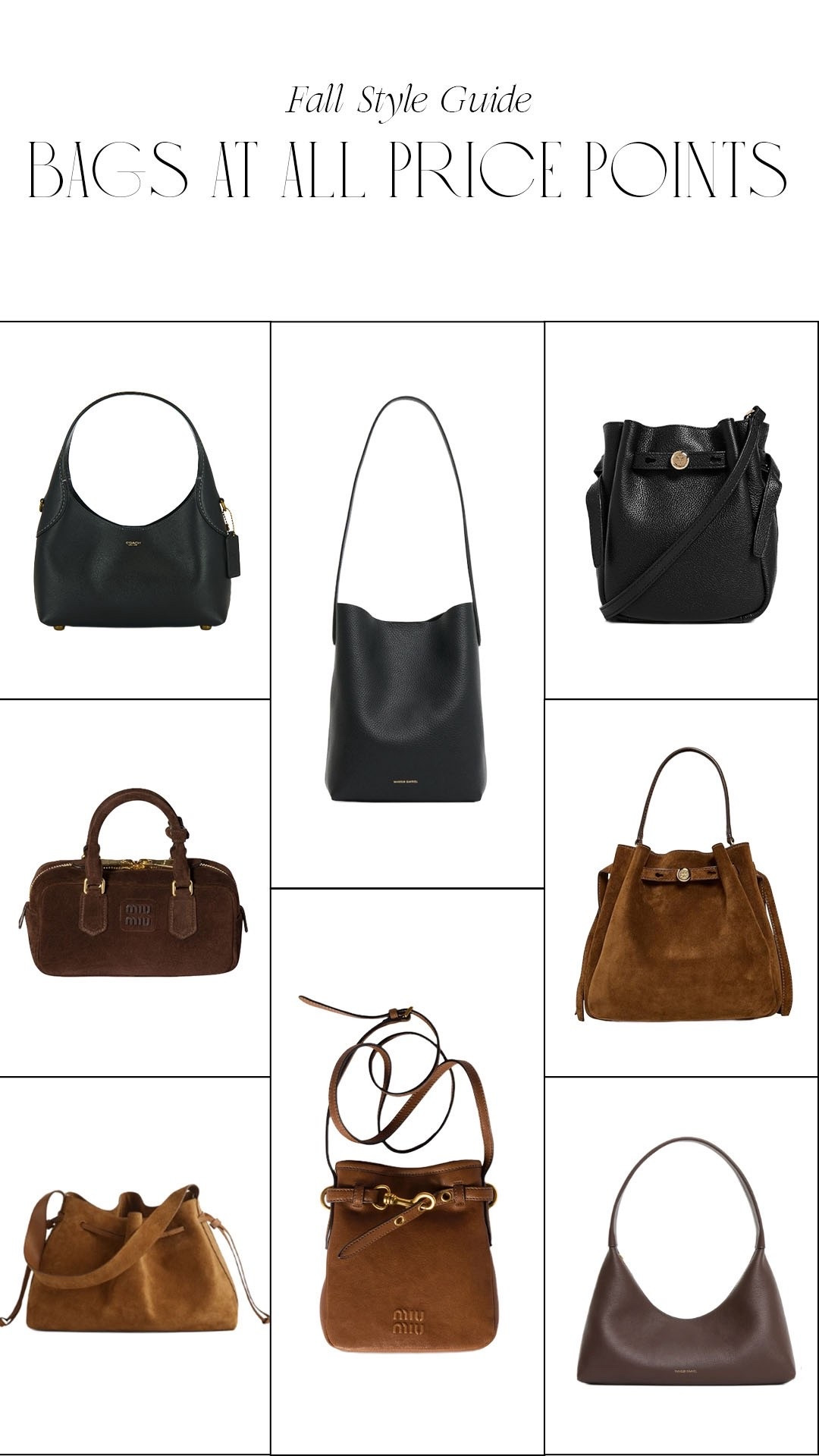 The bags I’m ironing this fall at all price points

#LTKStyleTip #LTKSeasonal #LTKItBag