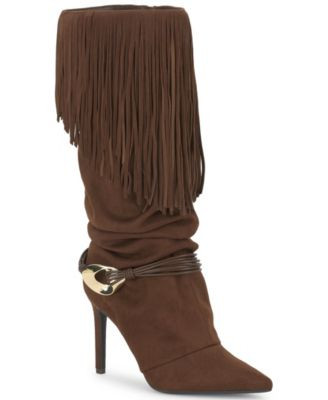 I.n.c. International Concepts Women's Sidrah Fringe Dress Boots, Macy's Exclusive - Chestnut | Macy's