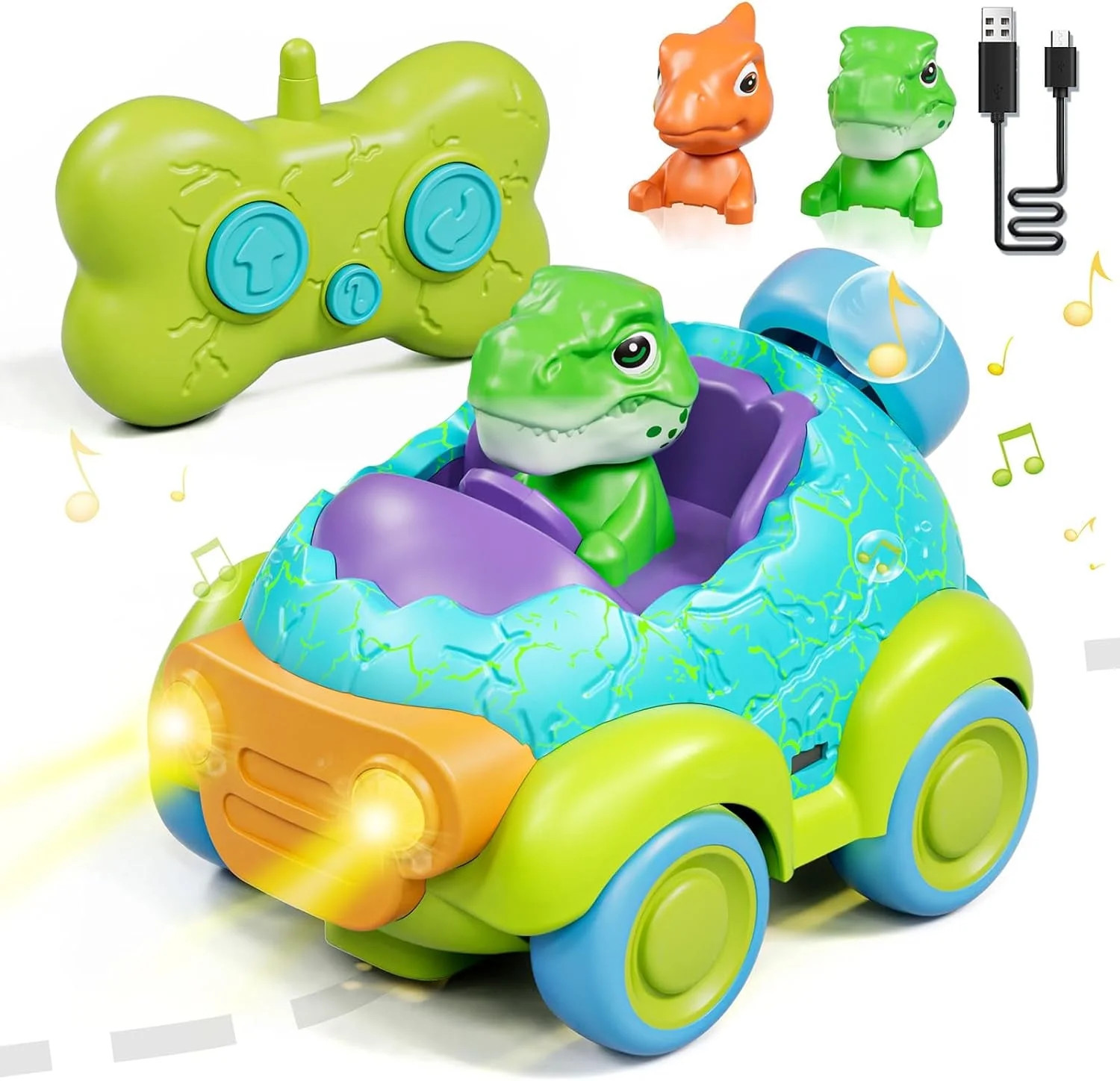 Remote Control Car for Toddlers, Rechargeable RC Cars for Toddler Toys 2-3, Dinosaur Toys for Age... | Walmart (US)