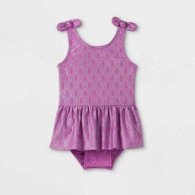 Toddler Girls' One Piece Swimsuit with Skirt - Cat & Jack™ Lavender | Target