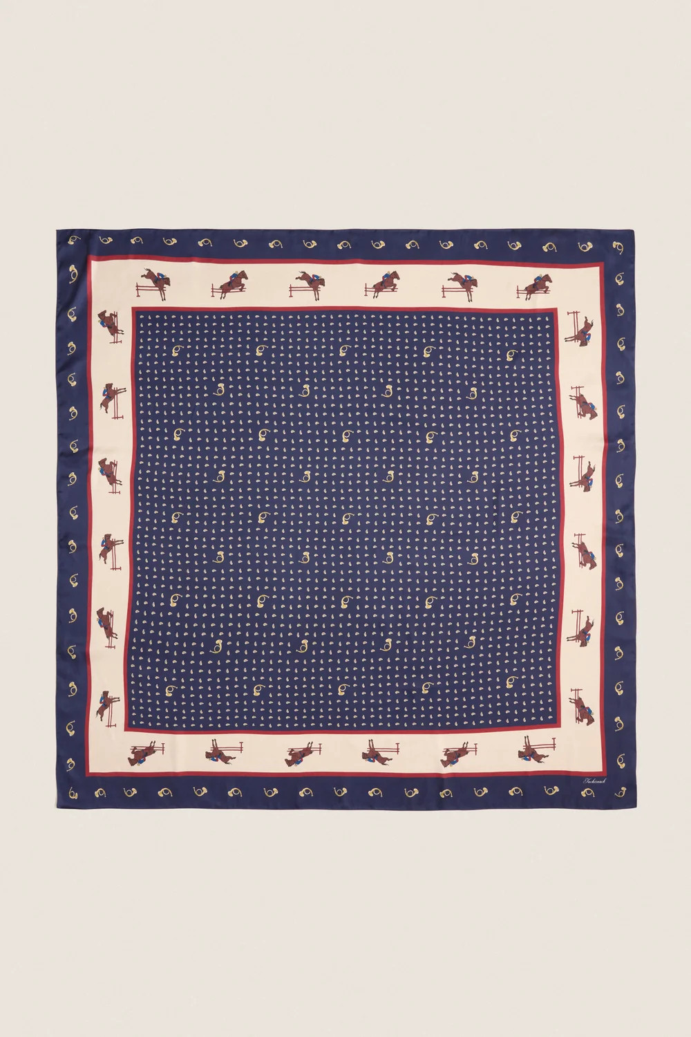Navy Equestrian Large Scarf | Tuckernuck (US)