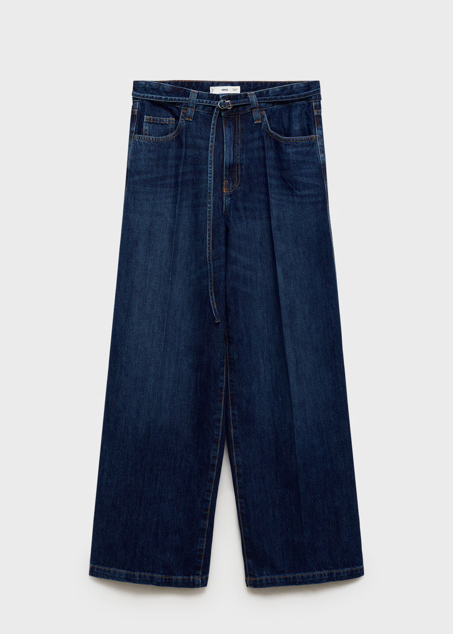 Wideleg jeans with belt - Women | MANGO USA | Mango (US/MX/AU)