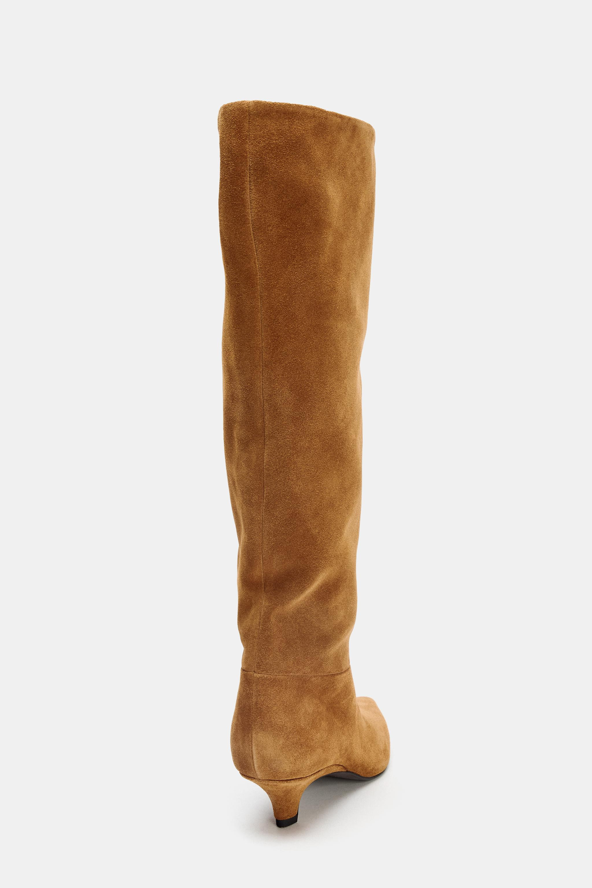 SUEDE HEELED BOOTS | Zara US