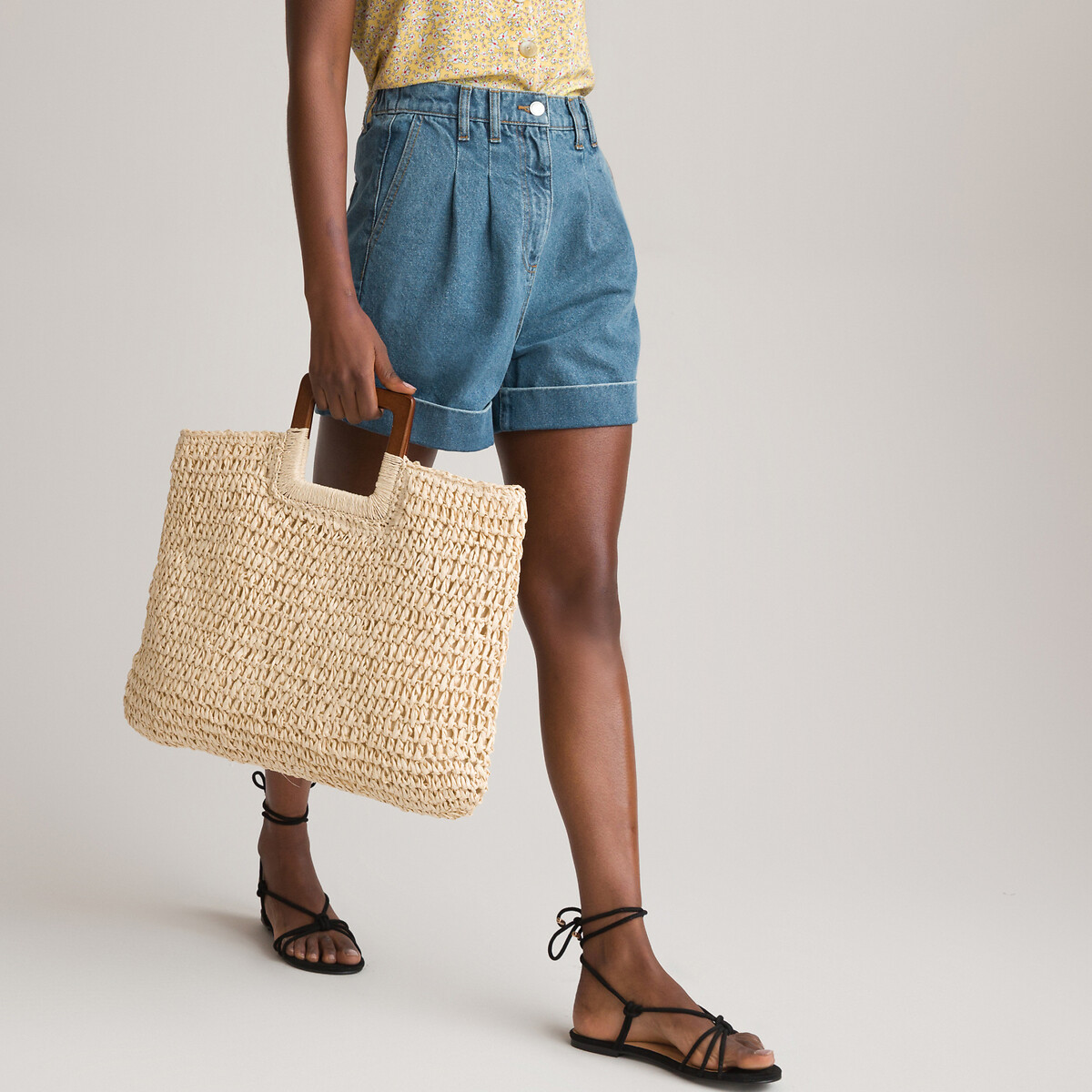Woven Bag with Handles | La Redoute (UK)