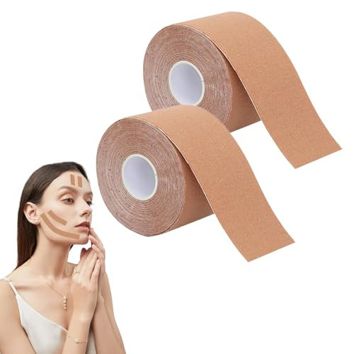 2PCS Face Tape for Wrinkles,Skin Colour Wrinkle Tape,Cotton and Spandex Face Tape Lift for Wrinkles,Saggy Neck | Amazon (UK)