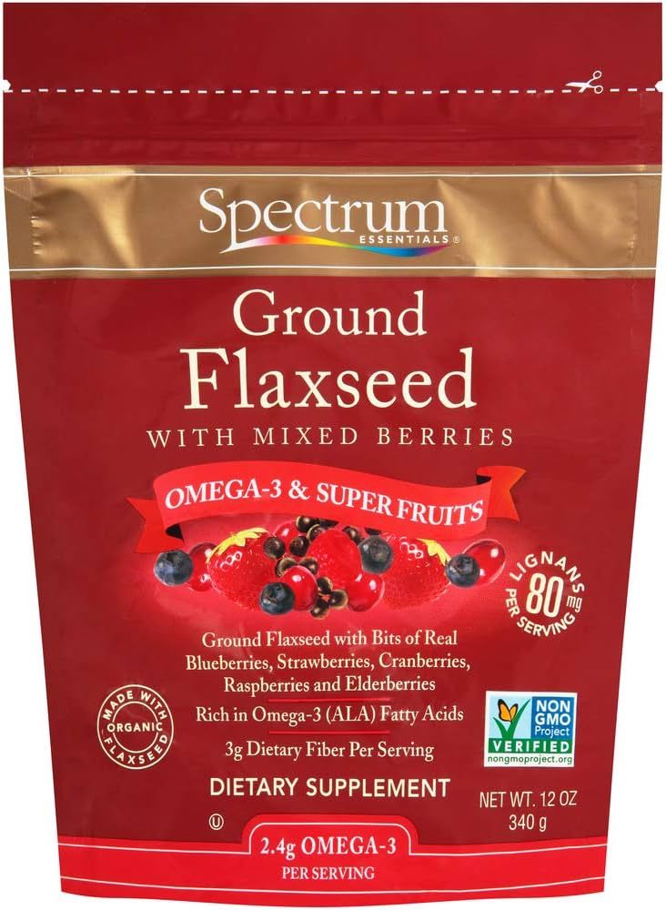 Spectrum Essentials Ground Flaxseed with Mixed Berries, 12 Oz | Amazon (US)