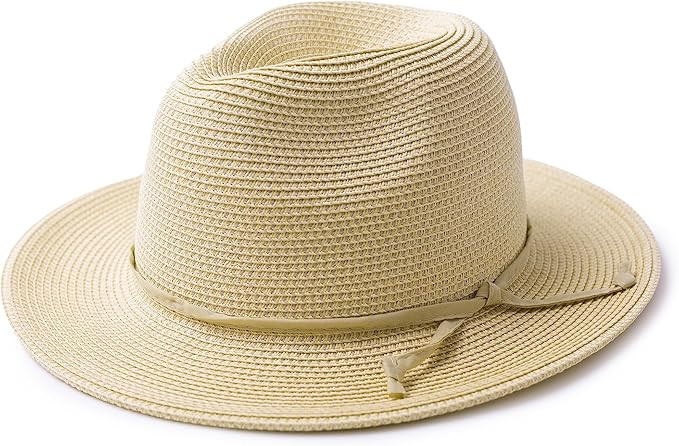 Joywant Womens Straw Fedora Beach Sun Hat, Packable Wide Brim Panama Hat for Women UV UPF50+ Summ... | Amazon (US)