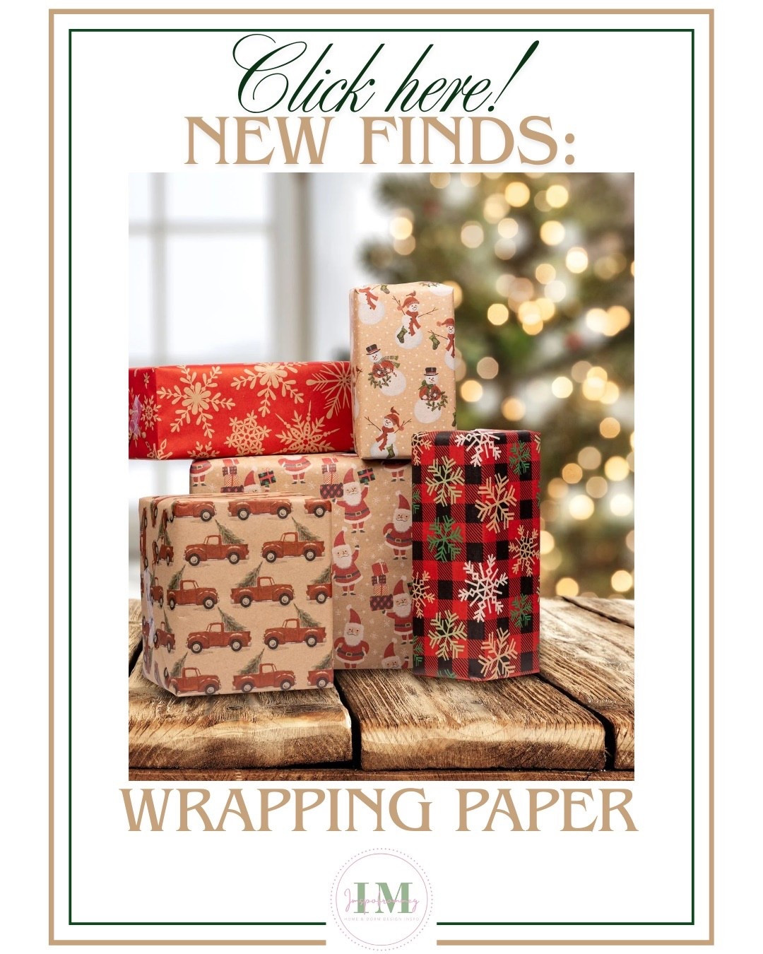 Holiday gifting starts with the wrapping. ✨
New seasonal papers just landed — cozy neutrals, classic plaids, and the cutest Christmas motifs. Perfect for making every present under the tree feel extra special.

Tap to shop these festive finds. 🎁

#HolidayWrap #WrappingPaper #ChristmasFinds #GiftGivingSeason #HolidayHome #FestiveDetails #LTKHoliday #SeasonalDecor

#LTKGiftGuide #LTKSeasonal #LTKHoliday