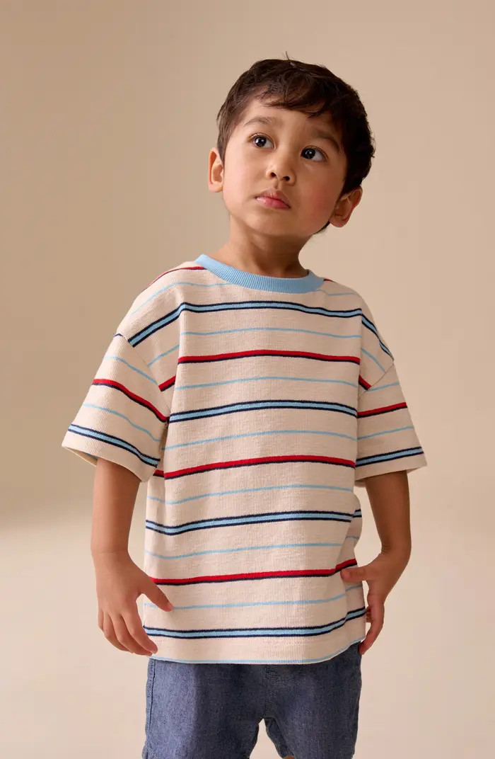Kids' Oversize Stripe Cotton Ringer T-Shirt | Nordstrom