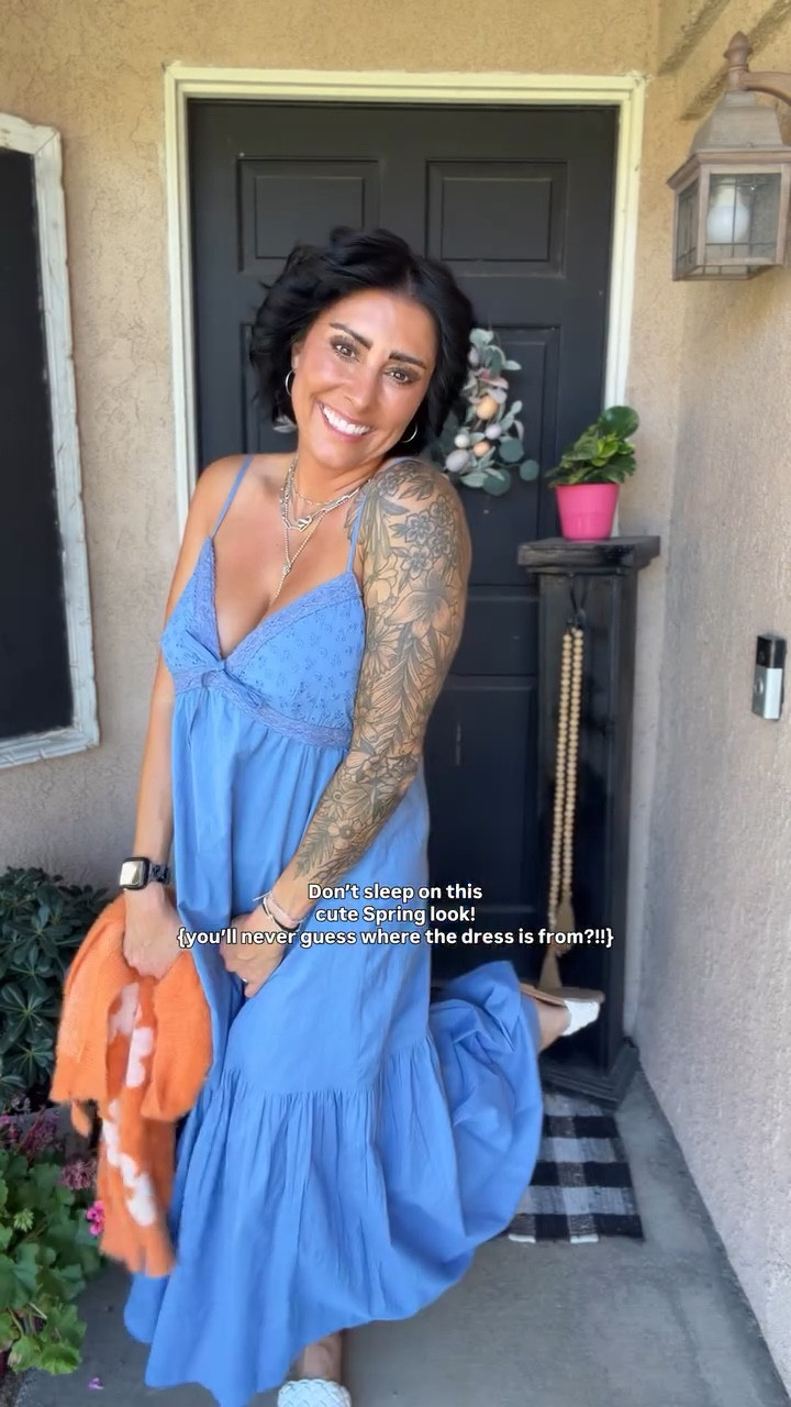 WALMART!  Walmart showing up with this easy, comfy, so “Spring” dress for only $14!!

Comment SHOP for the link to this easy look🫶🏼
