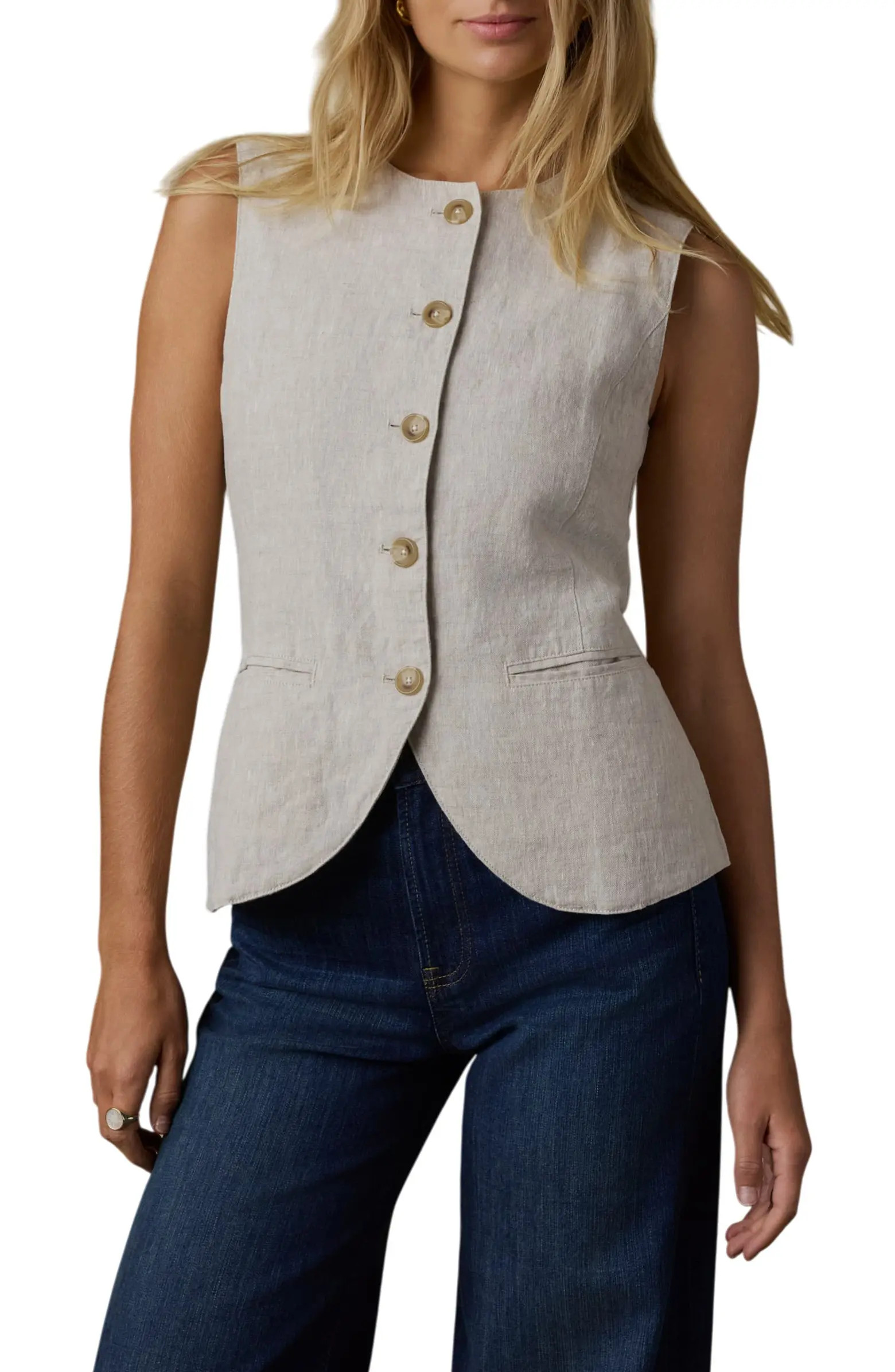 Sun Strider Linen Vest | Nordstrom