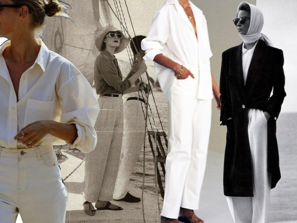 WHITE LINEN TROUSERS AND JEANS