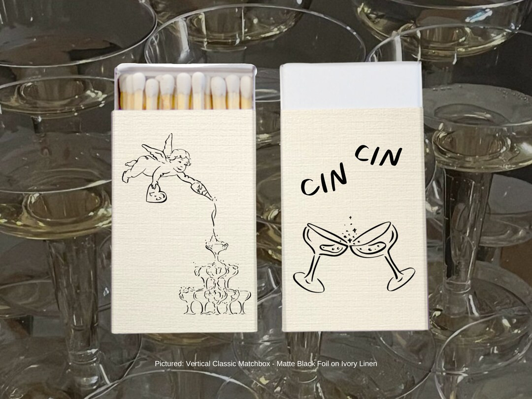 Customizable Cherub Matchbox Template, Wedding Party Favor, Personalized Event Matchbook Download... | Etsy (US)