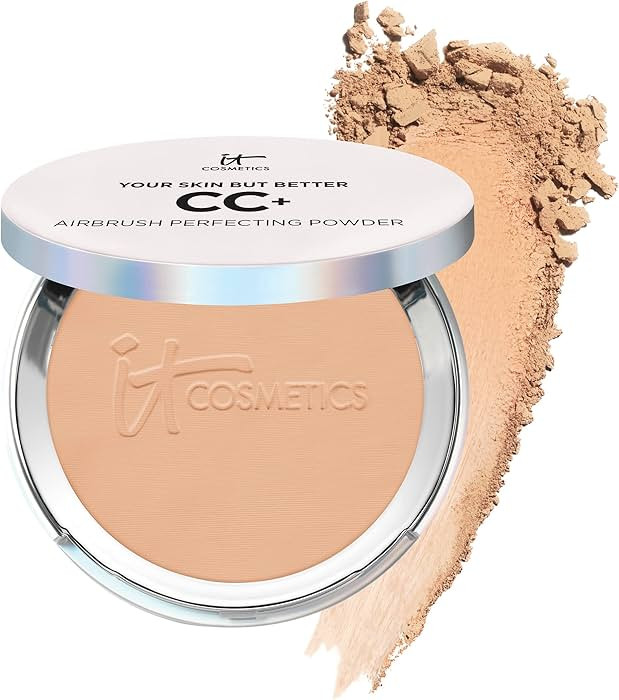IT Cosmetics CC+ Airbrush Perfecting Powder Foundation - Buildable Full Coverage Of Pores & Dark ... | Amazon (US)