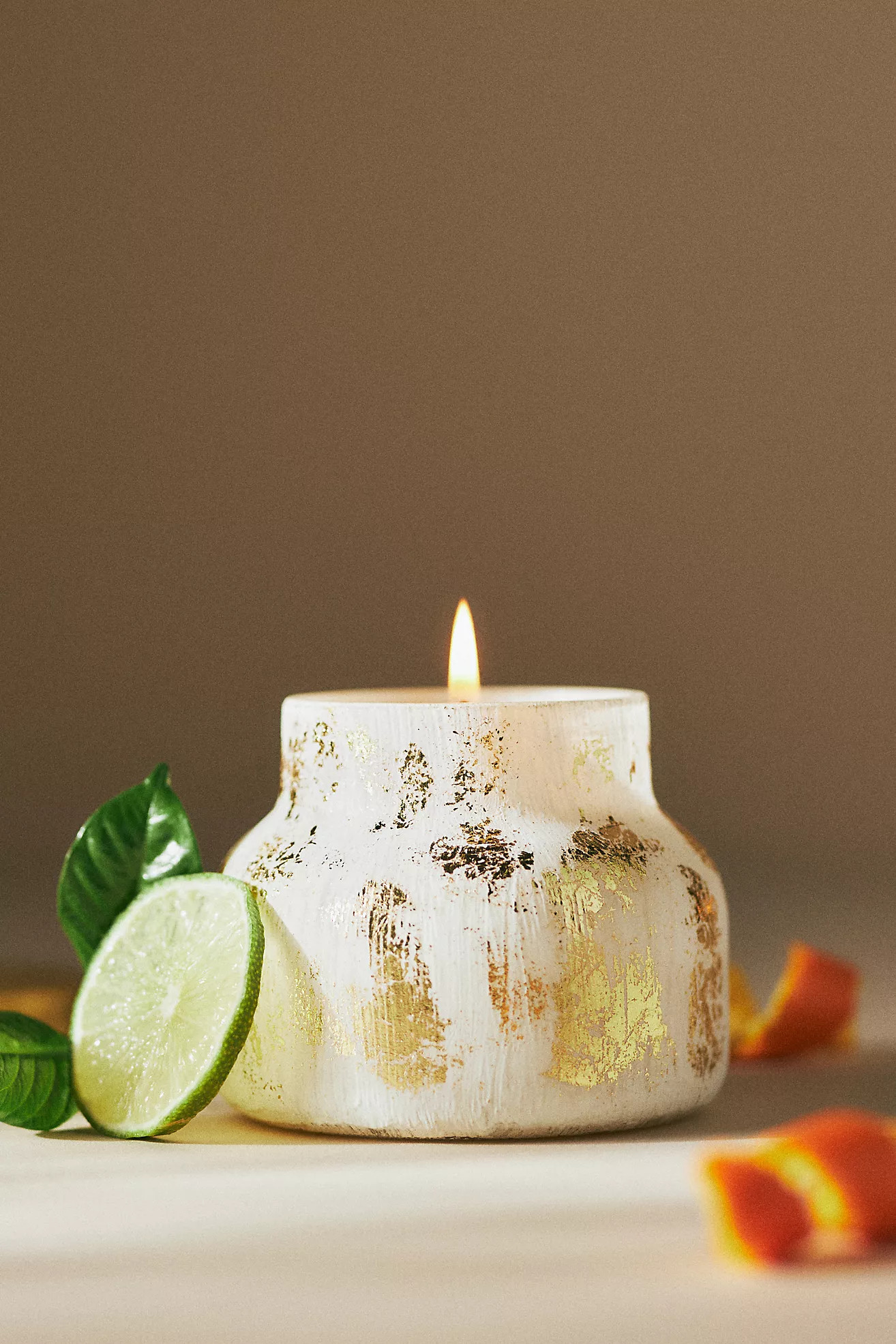 Capri Blue Volcano Gold Selenite Glass Jar Candle | Anthropologie (US)