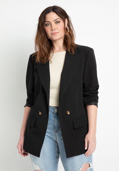 Long Relaxed Blazer | Eloquii