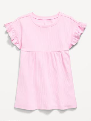 Short-Sleeve Ruffle-Trim Dress for Toddler Girls | Old Navy (US)