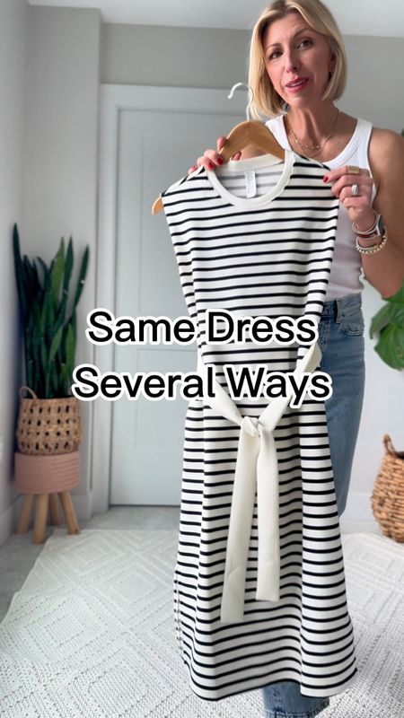 This buttery, soft, versatile, striped dress works for so many occasions this summer! From errands, the kids ball field, to brunch, date night, or a casual wedding!

Use my code: SARAHKELLYXSPANX for 10% off + free shipping 

I’m wearing my true size small in this dress

#LTKStyleTip #LTKOver40 #LTKVideo