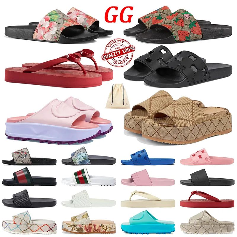 women shoes designer gg sandals famous slides flat luxury womens sandal slides white rainbow plat... | DHGate