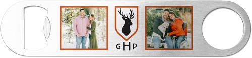 Personalized Bottle Openers: Deer Silhouette Monogram 1.5x7 Orange Shutterfly | Shutterfly