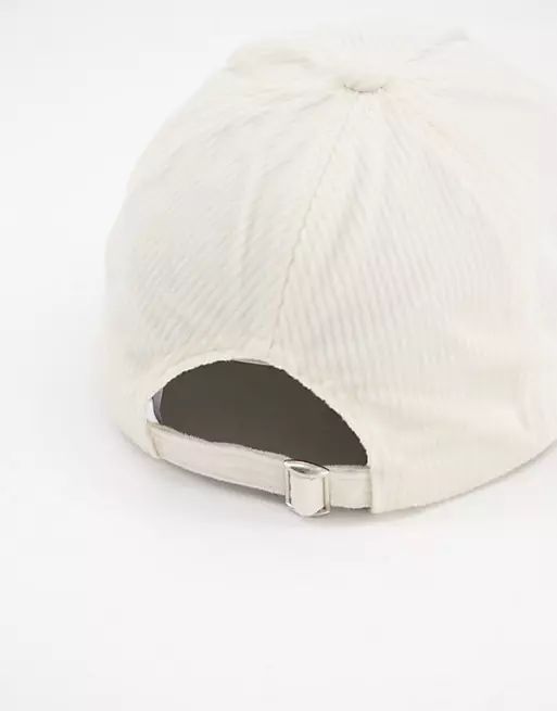 ASOS DESIGN chunky cord baseball cap in stone | ASOS (Global)