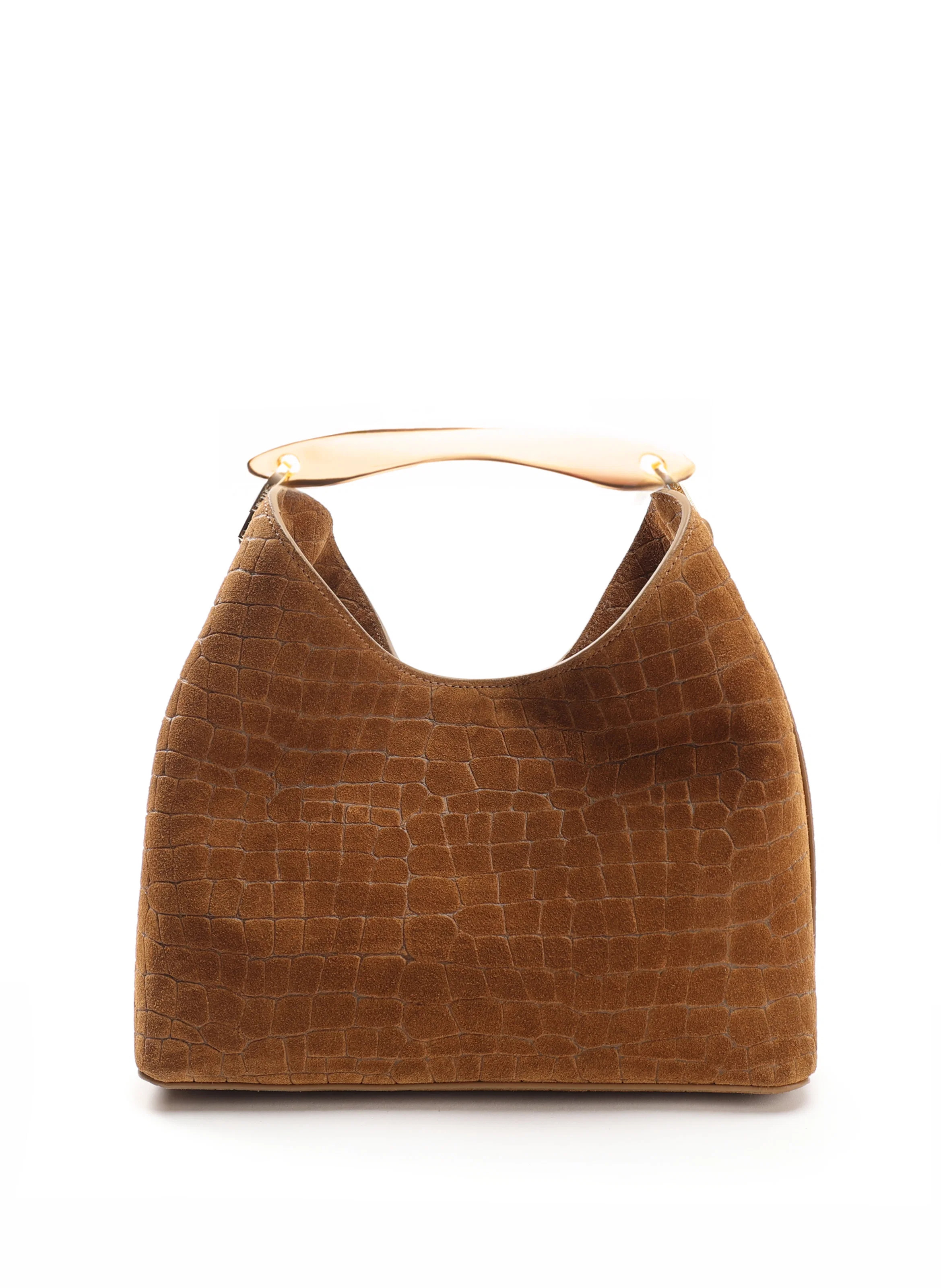 Boomerang Croco Suede Cognac | Elleme