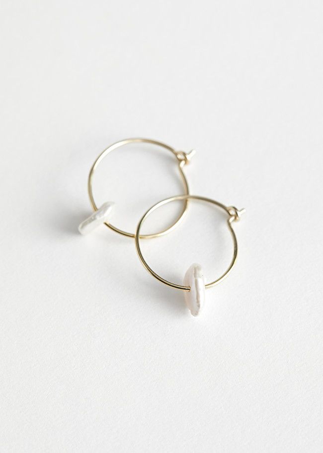Pearl Pendant Mini Hoop Earrings | & Other Stories (EU + UK)