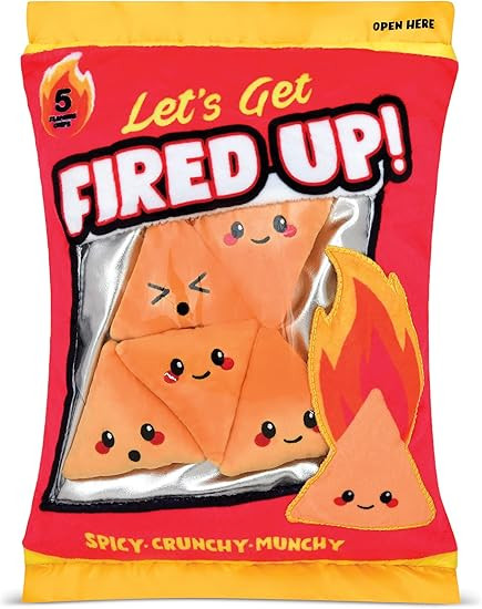 iscream Play with Your Food! Fire Nacho Chips Fleece Play Pillow Set with Embriodered Accents | Amazon (US)