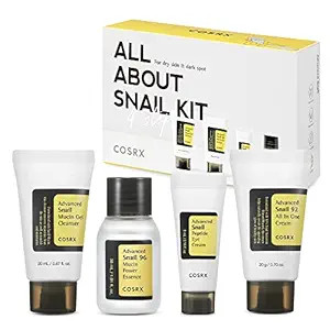 COSRX Snail Mucin Travel Essentials Kit, Mini Size Set- Advanced Snail Mucin Serum, Gel Face Wash... | Amazon (US)