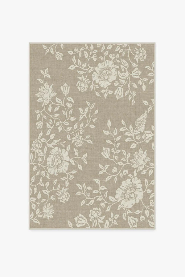 Mallow Flower Natural Stone Rug | Ruggable