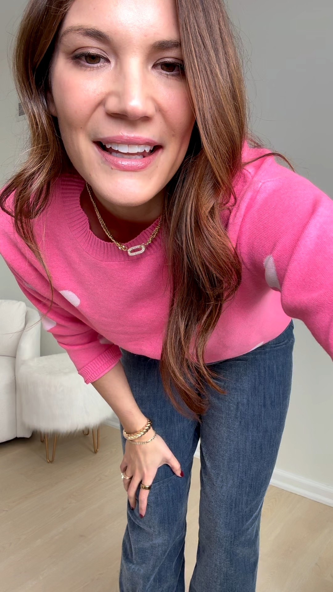 This sweater is actually part of a matching set but how cute is it with a pair of jeans!! I cannot wait to wear this for Valentine’s Day! 

Pink sweater, Jeans, Holiday outfit, Valentine’s Day, Valentine’s Day outfit, Outfit inspo, Heart sweater, Tall girl approved, Stang and co 

#LTKSeasonal #LTKHoliday #LTKTall