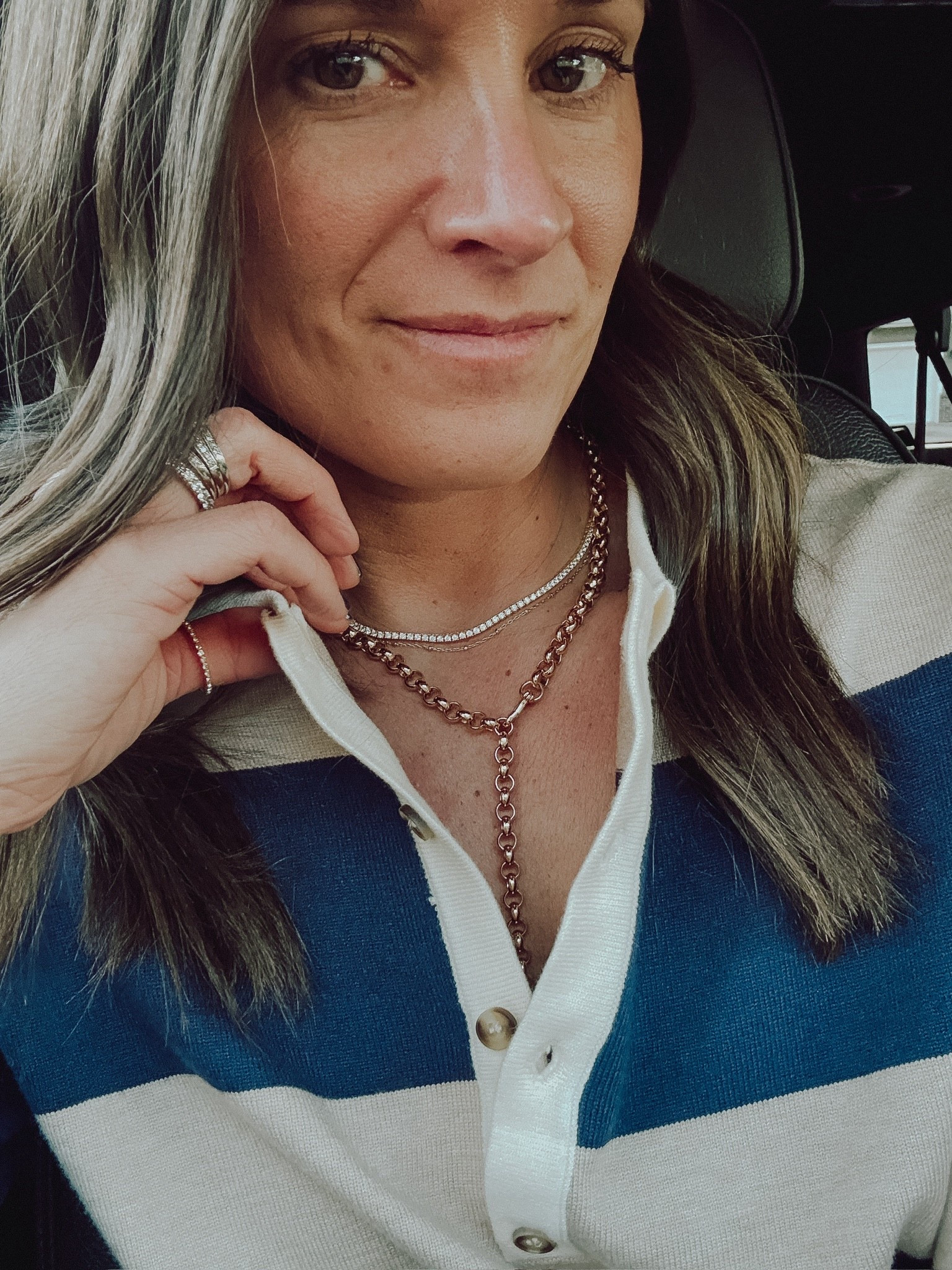 My love for bauble bar and this Amazon shirt 😍❤️ 

#necklace #tennisnecklace #polo #buttonup #womensfashion 

#LTKgrwm #LTKselfcare #LTKmomlife