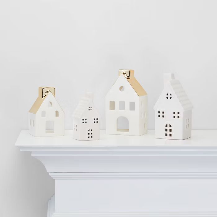 Large Ceramic House with Gold Roof Decorative Figurine - Wondershop™ | Target