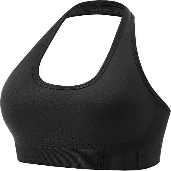 iMucci Halter Sports Bras for Women Low Impact Seamless Yoga Bra, Halter Neck Open Back Padded Re... | Amazon (US)
