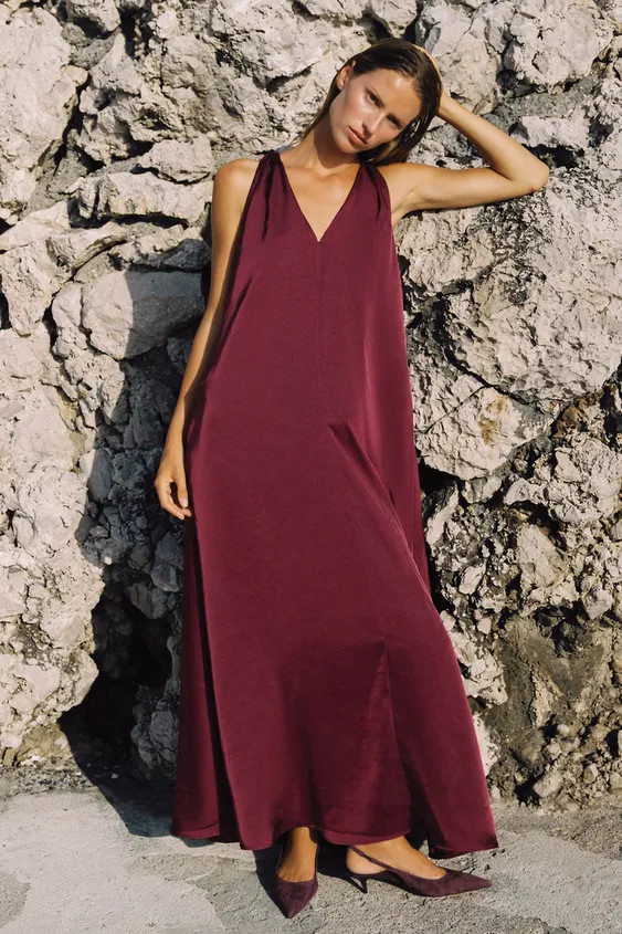 SATIN MAXI DRESS | Zara US