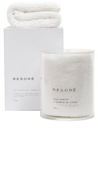 Resore Set of 2 Wash Cloths With Wash Cloth Holder in White. | Revolve Clothing (Global)