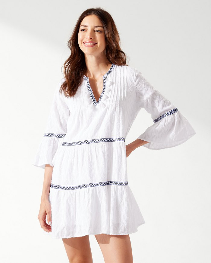 Cotton Clip Embroidered Coverup Dress | Tommy Bahama